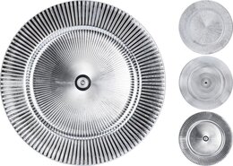 Onderbord D33cm zilver 3ass