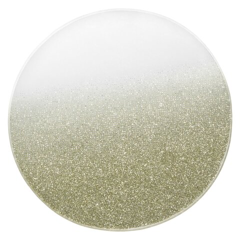 Onderzetter kaarshouder D10cm glitter goud