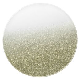 Onderzetter kaarshouder D10cm glitter goud