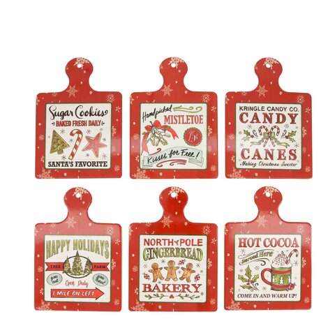 Onderzetter pot 17x24cm Kerst 6ass