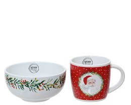 Ontbijtset 15x14x15cm keramiek hulst