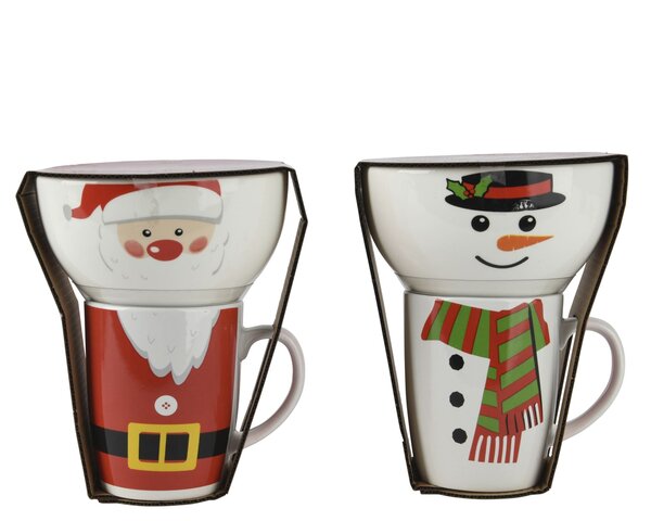 Ontbijtset 2dlg Kerst 2ass