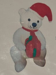 Opblaasbaar figuur 1,20m Kerst - ijsbeer