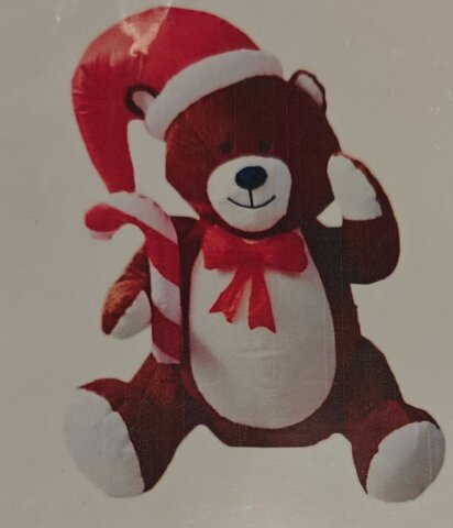 Opblaasbaar figuur 2,40m Kerst - beer