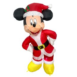 Opblaasbaar Mickey kerstman pak