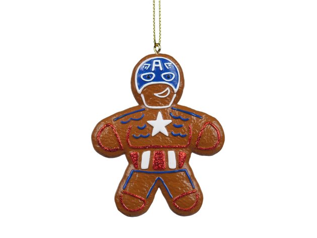Orn. Gingerbread Captain America figuur