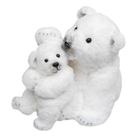 Ours avec bébé H28cm styropor