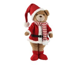 Ours H60cm polyester rouge