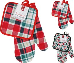 Ovenwant & pannenlap 2stuks 2ass