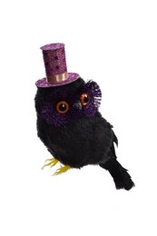 owl w/hat 13cm black