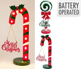 Paal snoep H47cm Led 2ass