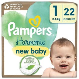 Pampers Harmonie luiers - maat 1 - 22 luiers (2-5kg) - afbeelding 1