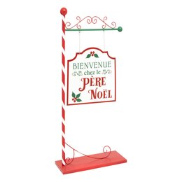 Pancarte 46x100cm Bienvenue chez Père Noël