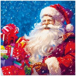 PAW servetten santa claus with gift boxes 33x33cm 20st