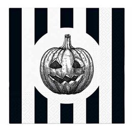 PAW servetten striped pumpkin 33x33cm 20st