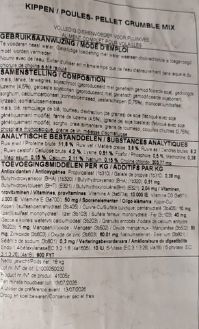 Pellet Crumble Mix - gebroken graanmengeling met legkorrel 18kg - afbeelding 3