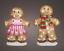 Peperkoek figure 48Led H46cm - meisje/jongen