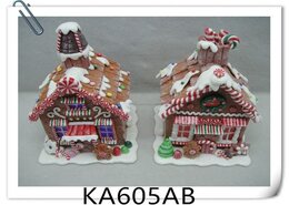 Peperkoek huis LED 12x13x19cm