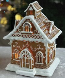 Peperkoeken huis LED 62x42x45cm