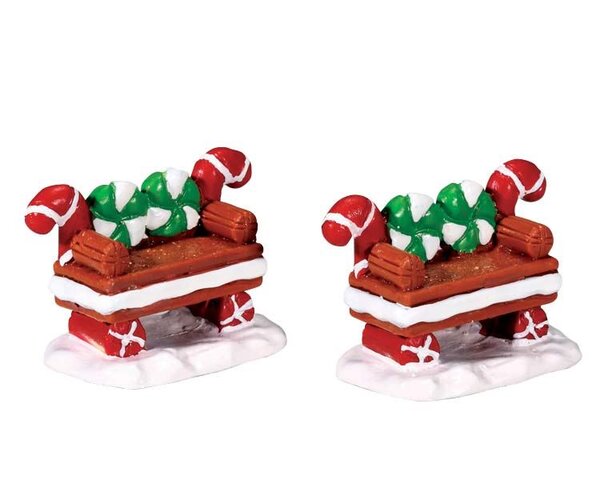 Peppermint Cookie Bench, Set Of 2