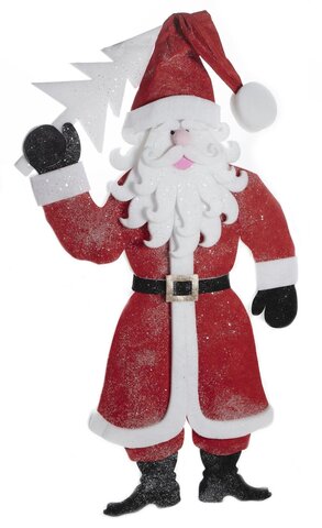 pere noel 81x13x155cm rouge