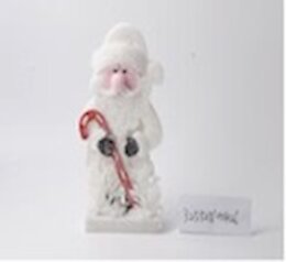 Pere Noel blanc avec canne