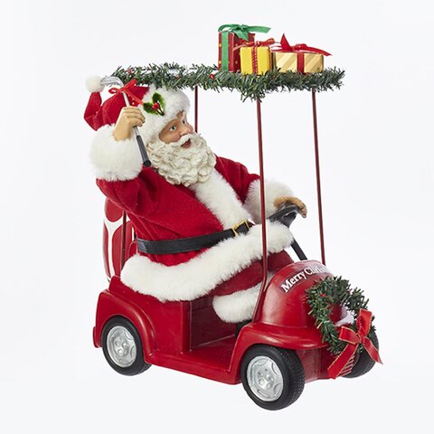 Pere Noel dans voiturette de golf 28cm