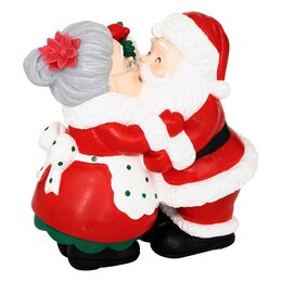 Père Noël-Mère Noël bisous 20x20cm