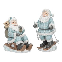 Père Noël sur ski 11x20cm 2ass