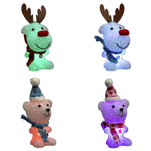 Personnage Noël 1L 4ass H19cm - image 1