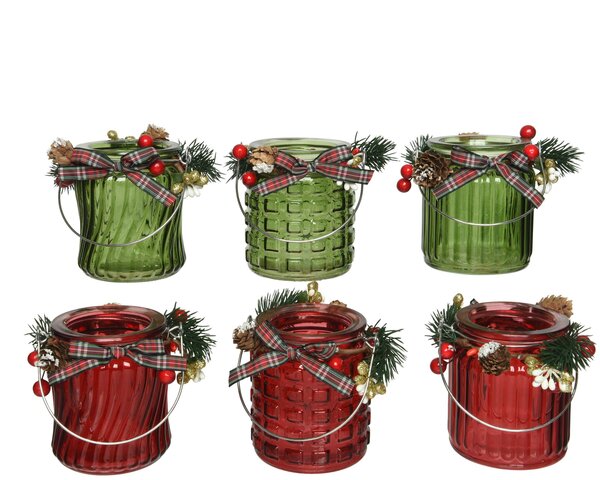 Photophore D8xH10cm verre 6ass