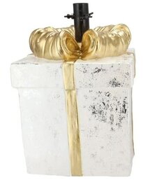 Pied de sapin cadeau 29x28x42cm blanc