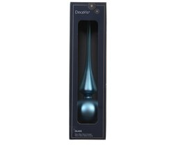 Piek glas 26cm folk blauw mat