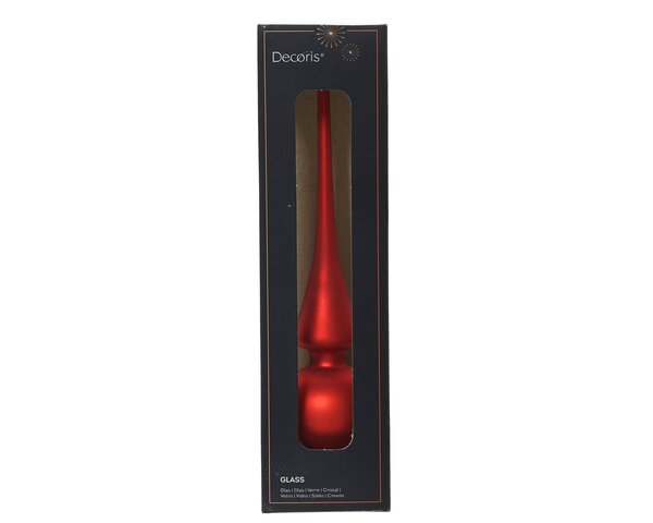 Piek glas 26cm kerstrood