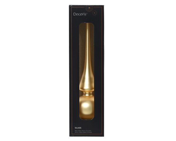 Piek glas 26cm licht goud