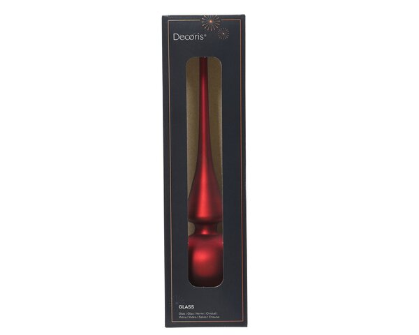 Piek glas 26cm oxblood