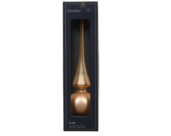 Piek glas 26cm peach parel mat