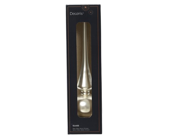 Piek glas 26cm zilver
