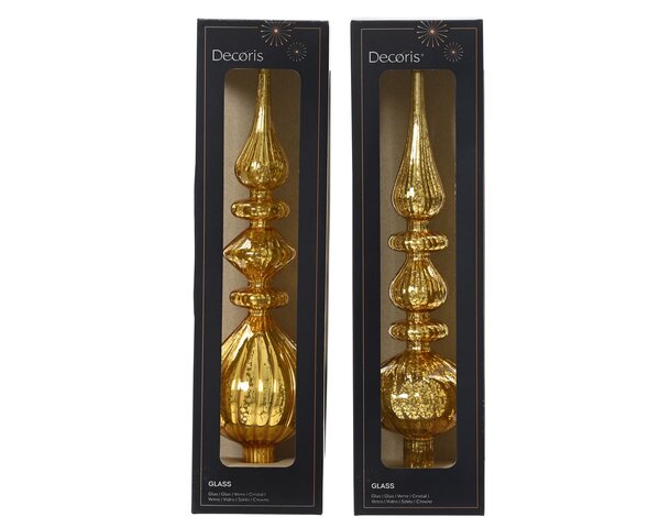 Piek glas 35cm lichtgoud