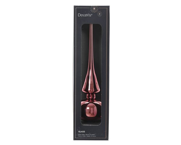 Piek H26cm glas - donkerroze