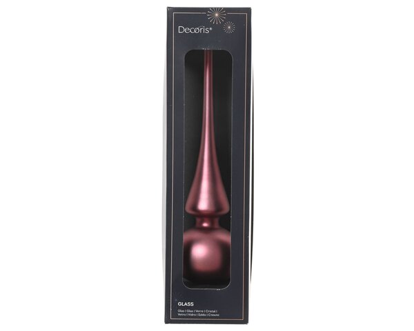Piek H26cm glas - donkerroze mat