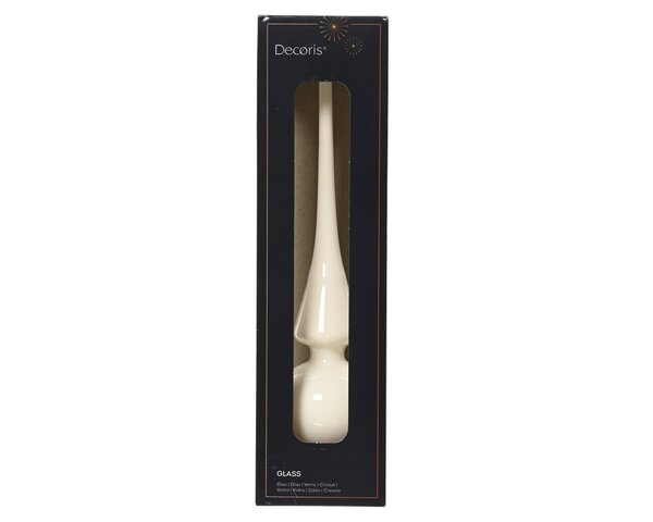 Piek H26cm glas wolwit enamel