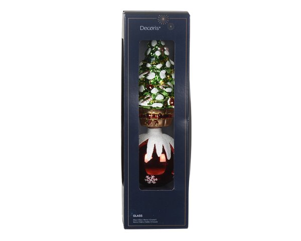 Piek H29cm kerstbal-boom glas
