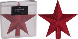 Piek ster H19cm glitter bordeaux