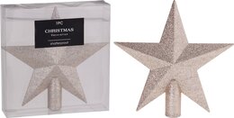 Piek ster H19cm glitter champagne
