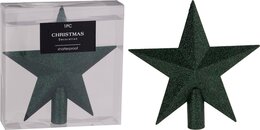 Piek ster H19cm glitter donkergroen