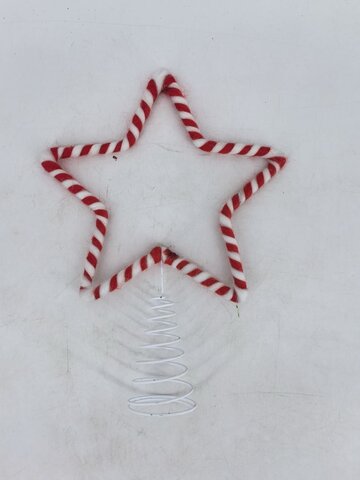 Piek ster H19cm rood wit