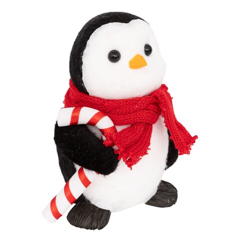 Pingouin H19cm avec canne à sucre
