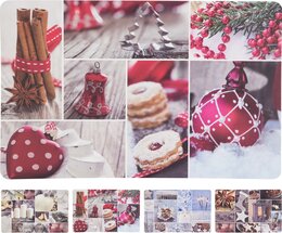 Placemat 43x28cm Kerst 4ass