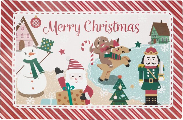 Placemat 43x28cm Noël 4ass
